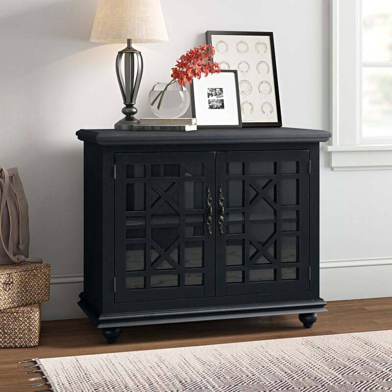 Tall black sales accent cabinet