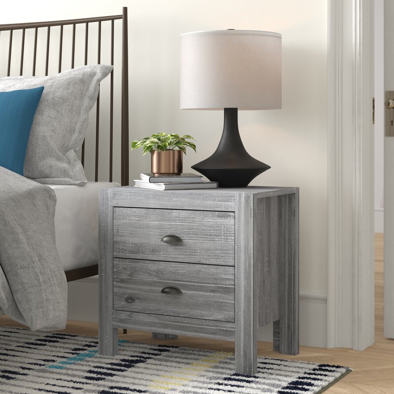 Montauk 2 drawer deals solid wood nightstand