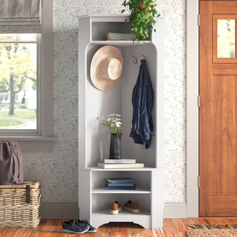 White Mount 30.5 Wide Hall Tree with Shoe Storage Keep your