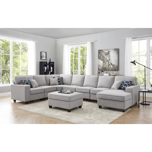 Right hand facing store sectional with ottoman
