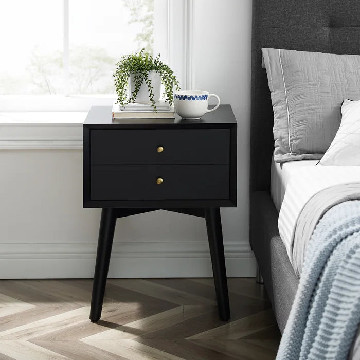 Olivet 24 Tall 1 Drawer Nightstand Mid Century Modern Style