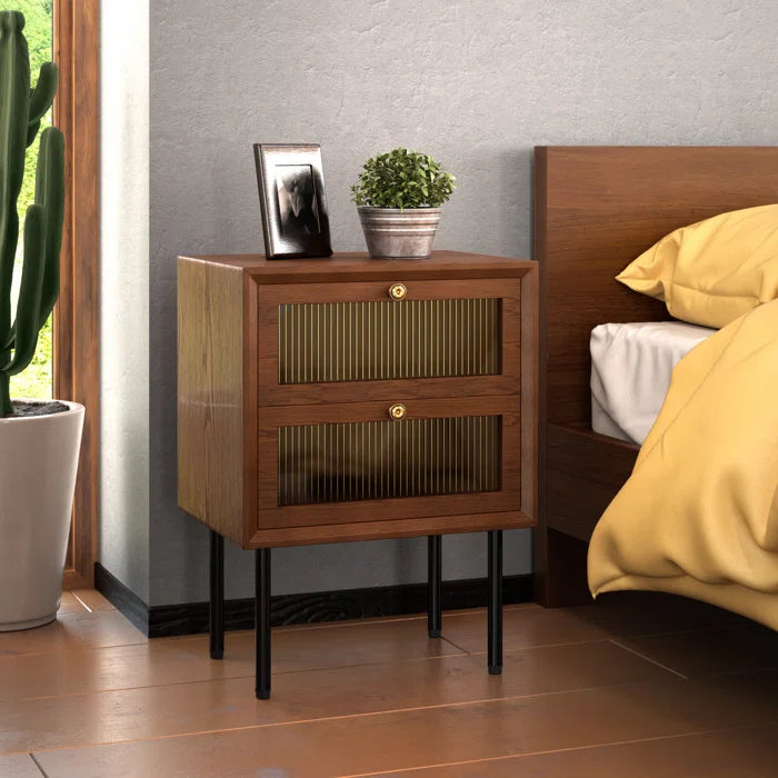 Light 2025 walnut nightstand