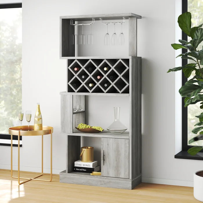 Modern bar cabinet with wine storage top