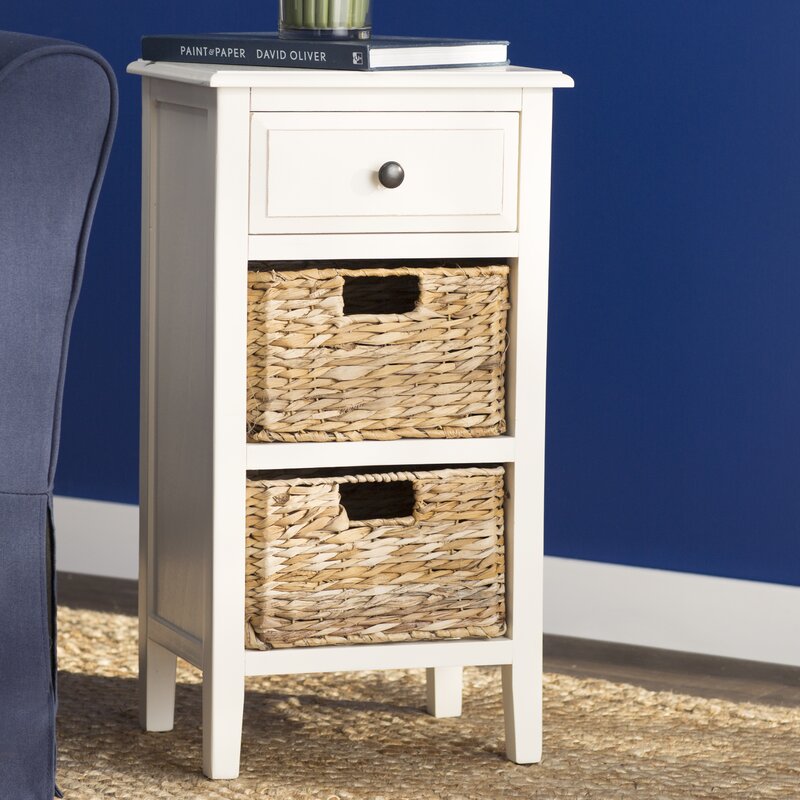Santa Cruz 26 Tall End Table with Storage Embodies Coastal Cottage
