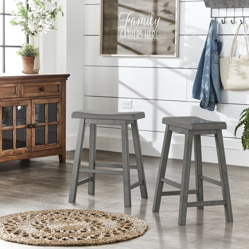 Solid wood bar clearance stool