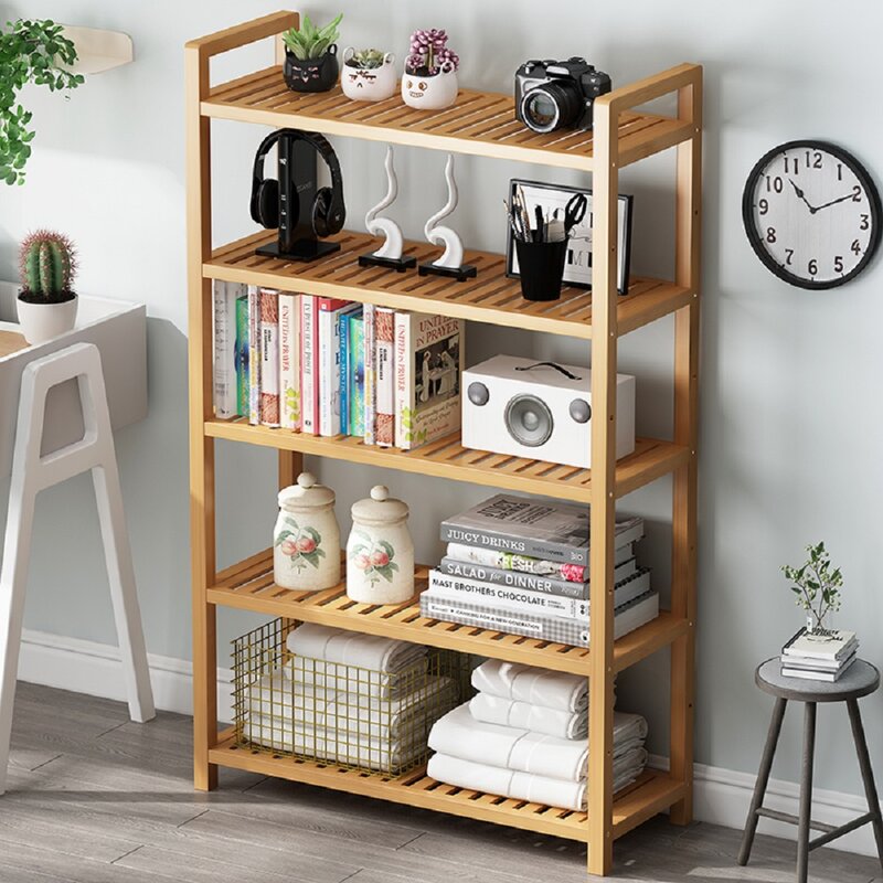Wooden kitchen shop shelving unit