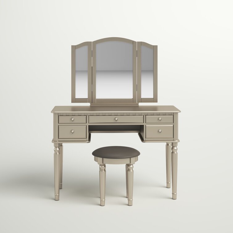 Torrance vanity set with stool and mirror hotsell