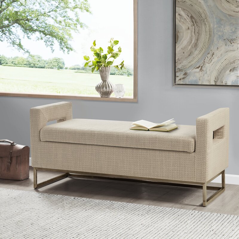 Tan 2025 storage bench