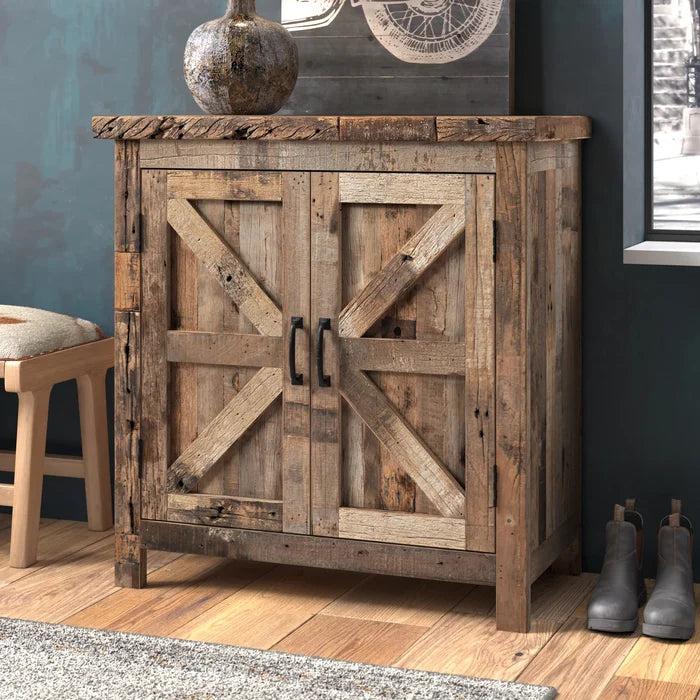 Solid wood accent cabinet with doors hotsell