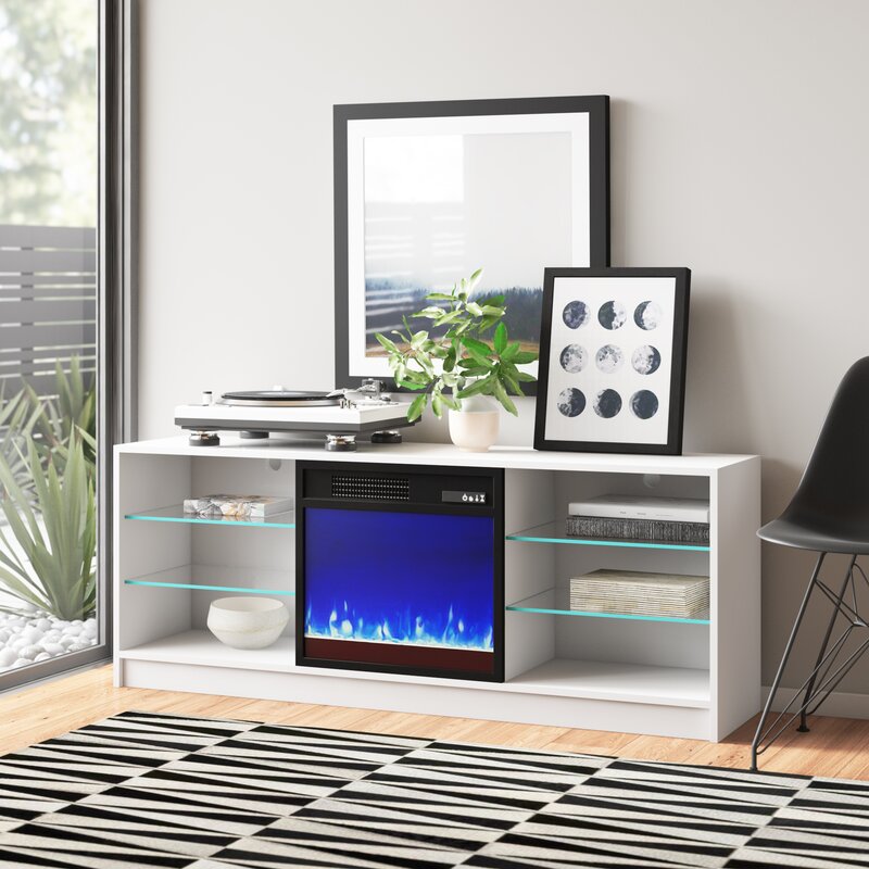 Kohn tv stand for tvs up to 65 with electric fireplace new arrivals