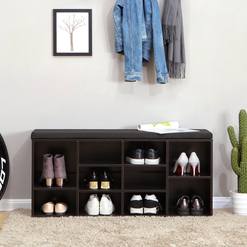 10 Pair Shoe Storage Bench Perfect Storage Organizer Holds 8 10