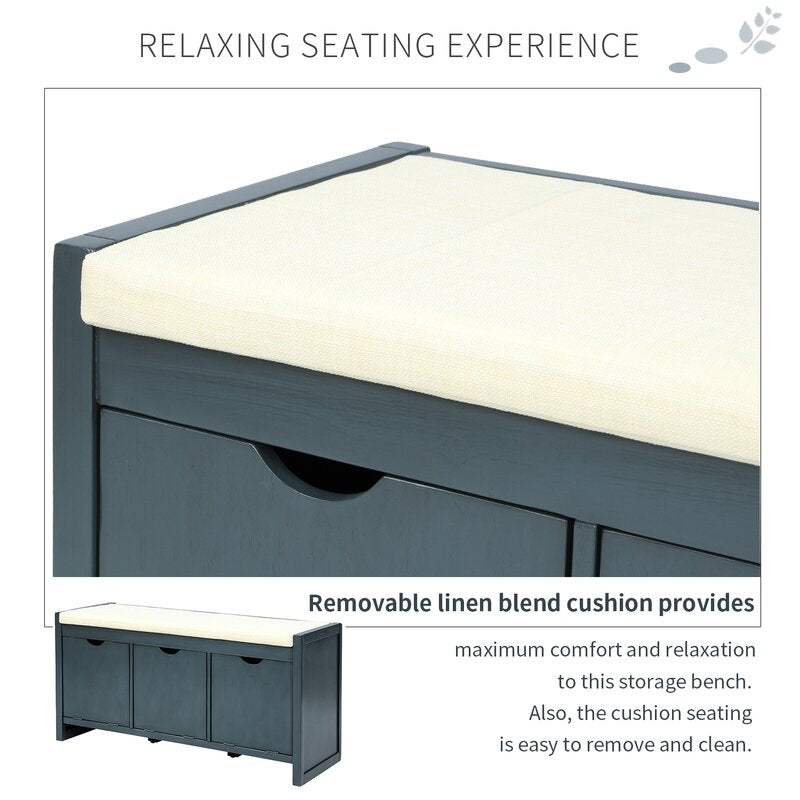 1 - Antique Navy 10 Pair Shoe Storage Cabinet Perfect Inconspicuous Storage Option To Store your Personal