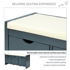 1 - Antique Navy 10 Pair Shoe Storage Cabinet Perfect Inconspicuous Storage Option To Store your Personal