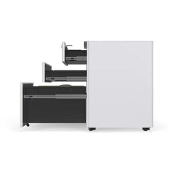 White 11.8'' Wide 3 -Drawer Mobile Steel Vertical Filing Cabinet Slim Modern