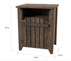 Rustic Oak 20-inch 1-shelf Side Table Great for Living Room Bedroom