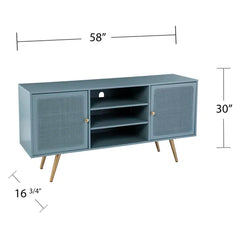 Argus TV Stand for TVs up to 65" 2 Cabinets with 2 Adjustable and 2 Fixed Shelf Each Perfect for Organize