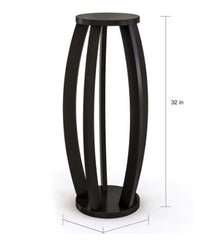 Modern Cappuccino 16-inch Round Table/ Stand Display Flowers or Urns in your Home