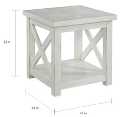 Off-White End Table Perfect for Master Bedroom or Making a Guest Room