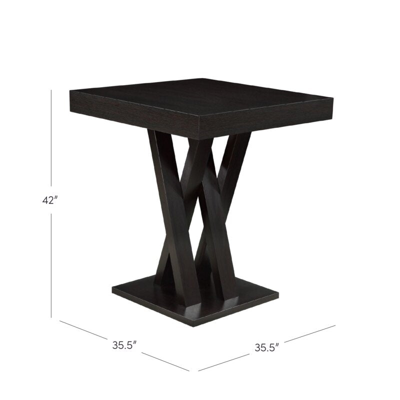 Hodder Bar Height 35.5'' Pedestal Dining Table Perfect for Living Room