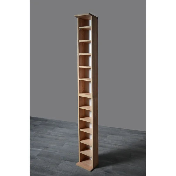 Brown Multimedia Media Shelves Modern Style 10 Adjustable Shelves Provide Essential Storage Space