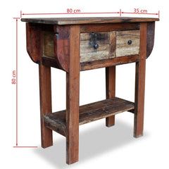 Console Table Solid Reclaimed Wood 31.5"x13.8"x31.5" Add A Touch of Rustic Charm To your Home Decor