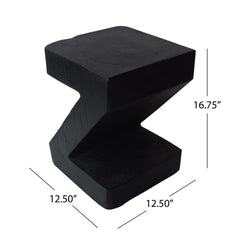 Concrete Side Table Offers Lasting Durability and A Unique Look Z Shape Brings A Modern Art Feel to your Living Space