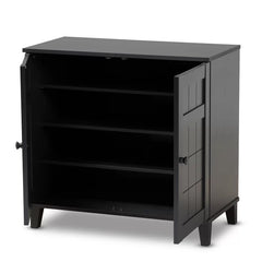 4 Shelves 12 Pair Shoe Storage Cabinet Provides Additional Storage Space