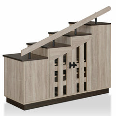 Natural Oak 12 Pair Shoe Storage Cabinet Rustic Oak Veneers