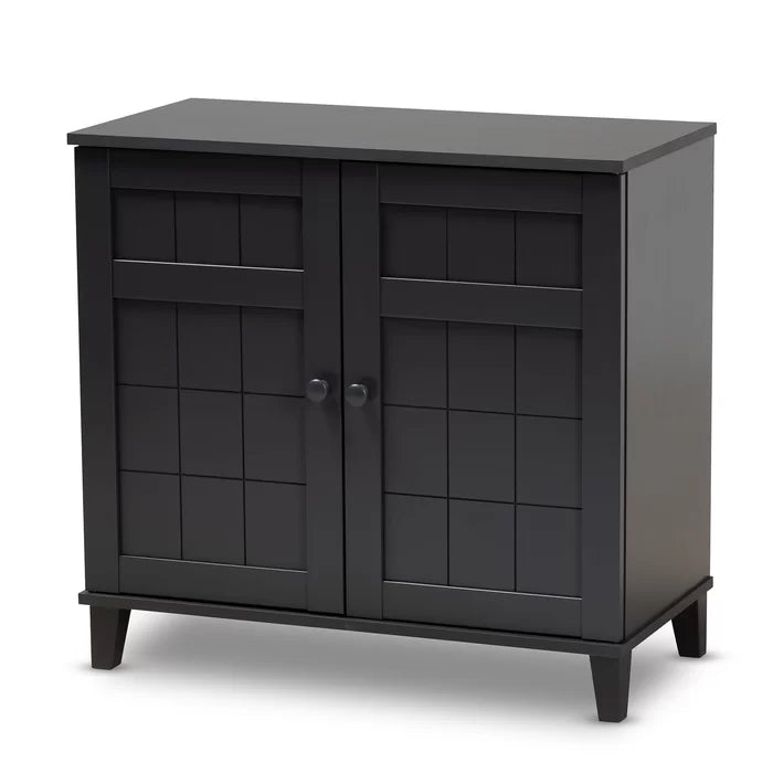4 Shelves 12 Pair Shoe Storage Cabinet Provides Additional Storage Space