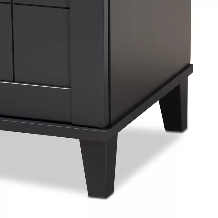 4 Shelves 12 Pair Shoe Storage Cabinet Provides Additional Storage Space