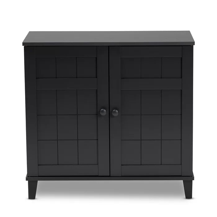 4 Shelves 12 Pair Shoe Storage Cabinet Provides Additional Storage Space