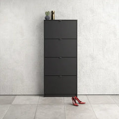 Black 12 Pair Shoe Storage Cabinet Providing Durable And Functional Storage