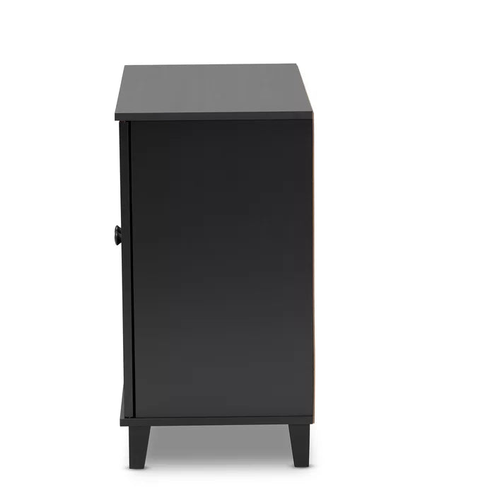 4 Shelves 12 Pair Shoe Storage Cabinet Provides Additional Storage Space