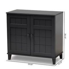 4 Shelves 12 Pair Shoe Storage Cabinet Provides Additional Storage Space