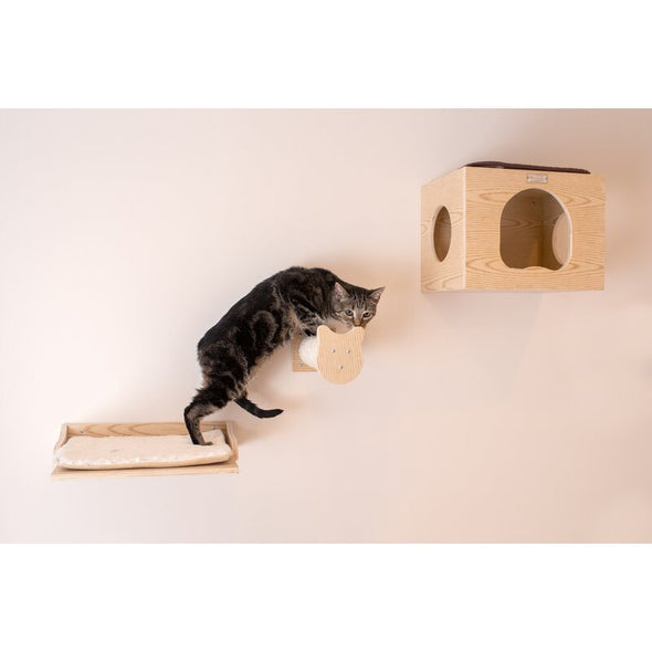 12" Cat Tree Removable and Washable Mat for Extra Comfort. The Wall-Mounted Cat Lounging Set Creates A Meandering Climbing Experience