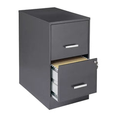 Charcoal 14.25'' Wide 2 -Drawer Steel Vertical Filing Cabinet Designed with Quality Rubber