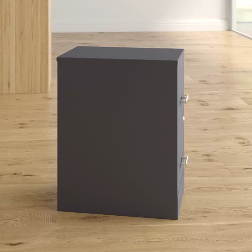 Charcoal 14.25'' Wide 2 -Drawer Steel Vertical Filing Cabinet Designed with Quality Rubber