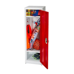Red 15'' Wide Locker Lockable Door with Nametag Slot Design