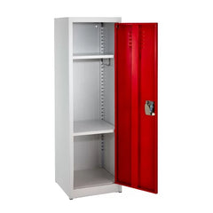 Red 15'' Wide Locker Lockable Door with Nametag Slot Design