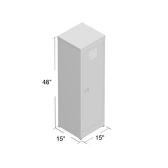 Red 15'' Wide Locker Lockable Door with Nametag Slot Design