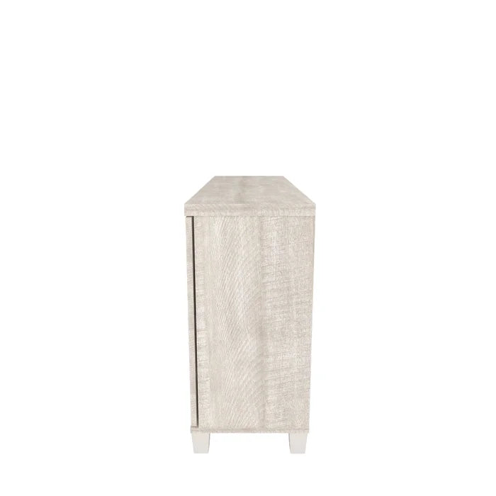 Dusty Gray Oak 16 Pair Shoe Storage Cabinet Provides Spacious Storage Spaces