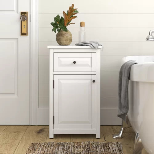 17'' W x 29'' H x 13'' D Free-Standing Bathroom Cabinet Metal Drawer Glides