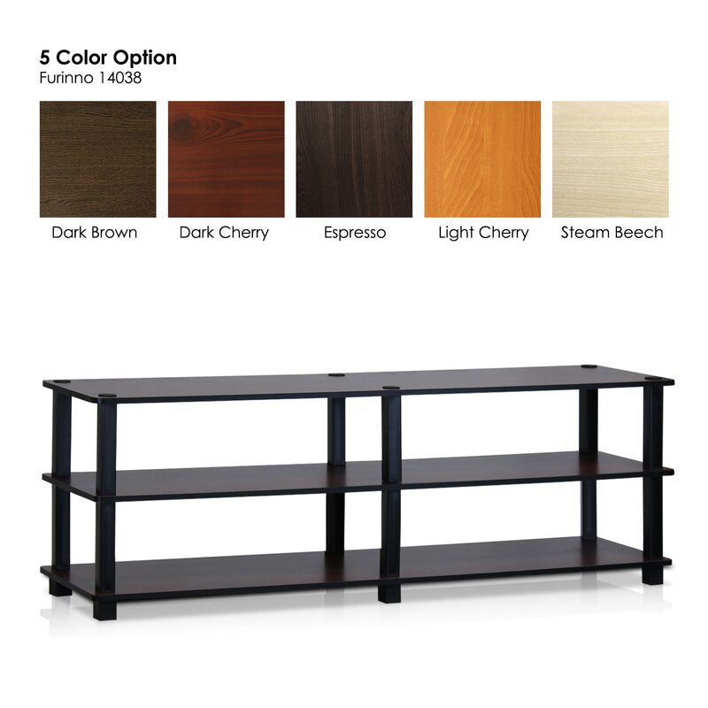 Dark Brown/Black 18 Pair Shoe Rack Wood and PVC Tubes