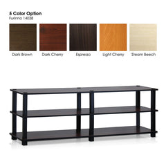 Dark Brown/Black 18 Pair Shoe Rack Wood and PVC Tubes