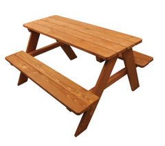 Brown Wood Picnic Table Provide A Sturdy Place in your Shady Backyard for Youngsters to Play Games, Eat Meals, or Craft. This Picnic-Style Table