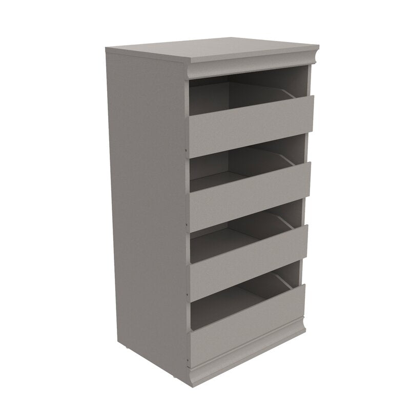 21.38" W Drawer Taupe Stackable Shelf Unit Offers Style and Versatility