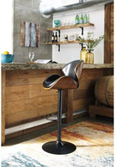 Adjustable Matte Black Bar Stool 360-Degree Swivel and An Armless Design, this Bar Stool Lets you Turn and Move Freely