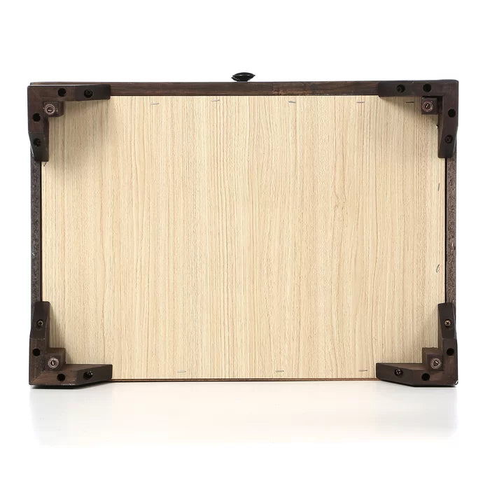 22.5'' Tall 2 - Drawer Nightstand in Cappuccino/Antique Brass