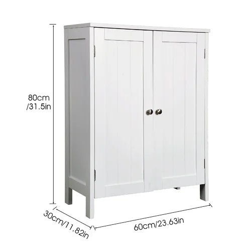White 23.62'' W x 31.5'' H x 11.81'' D Free-Standing Bathroom Cabinet Design