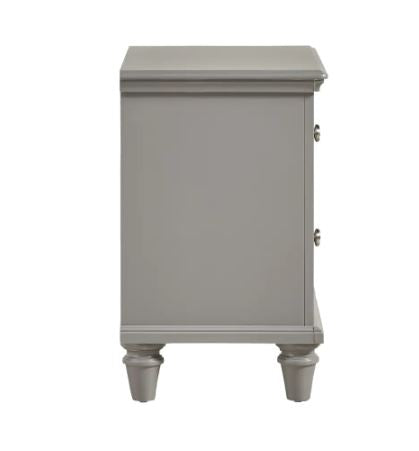 2-Drawer Side Table - Grey Two Drawers Offer Ample Space for Books, Toys and Other Belongings
